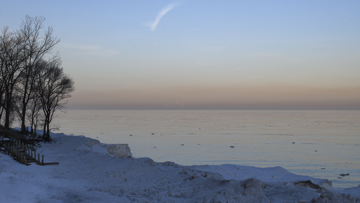 Snowy Mornings on Lake Michigan