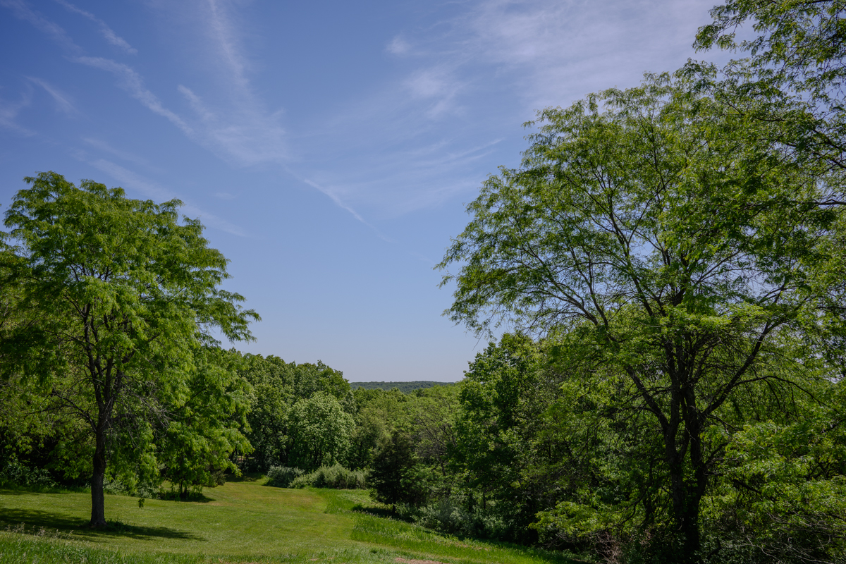 top of a knoll
